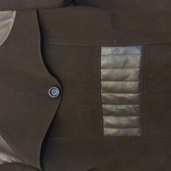 Mackage Wool Blend Coat Size Large Dark Brown - Picture 13 of 14